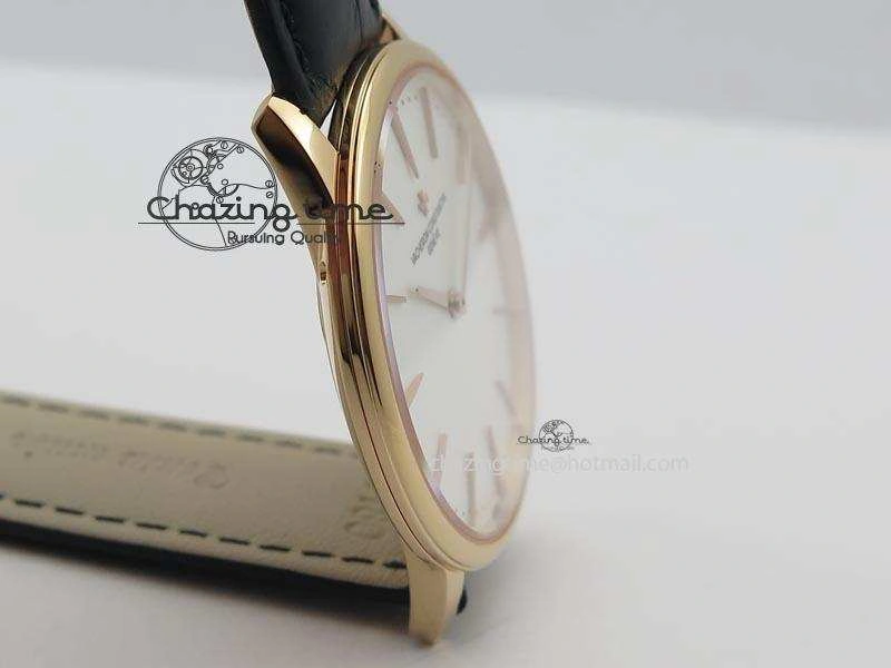 Patrimony RG Best Edition White Dial On Black Leather Strap Swiss Ref.7045