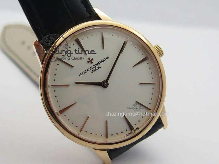 Patrimony RG Best Edition White Dial On Black Leather Strap Swiss Ref.7045