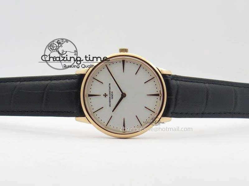 Patrimony RG Best Edition White Dial On Black Leather Strap Swiss Ref.7045
