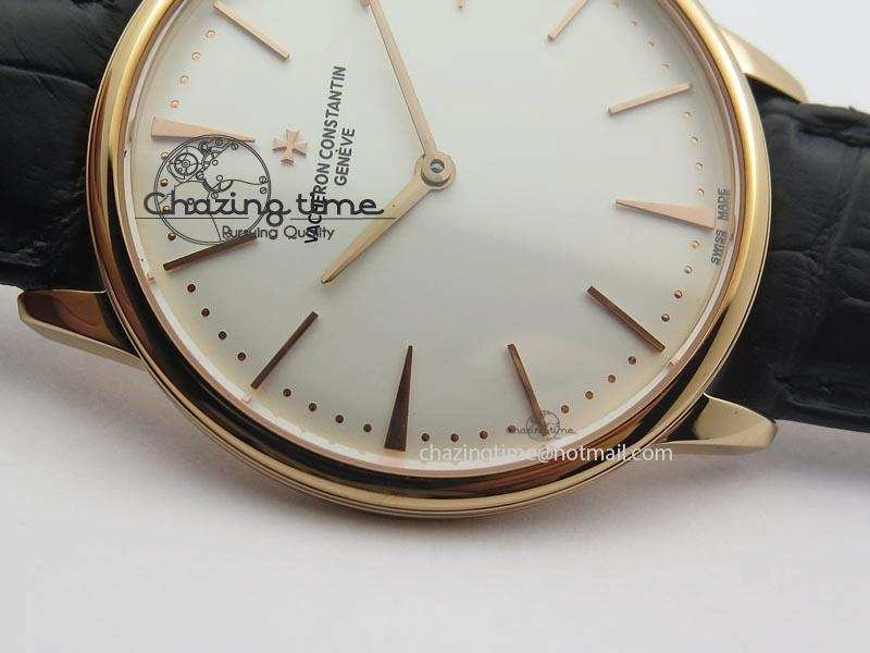Patrimony RG Best Edition White Dial On Black Leather Strap Swiss Ref.7045