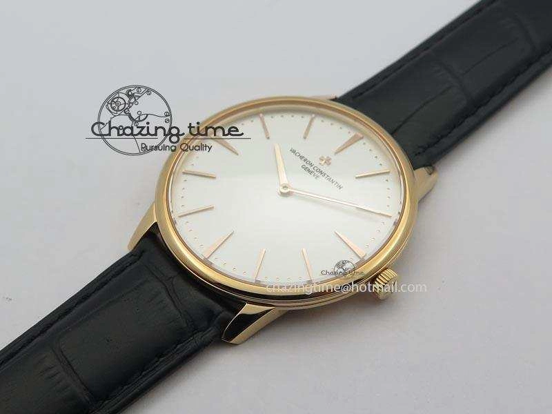 Patrimony RG Best Edition White Dial On Black Leather Strap Swiss Ref.7045