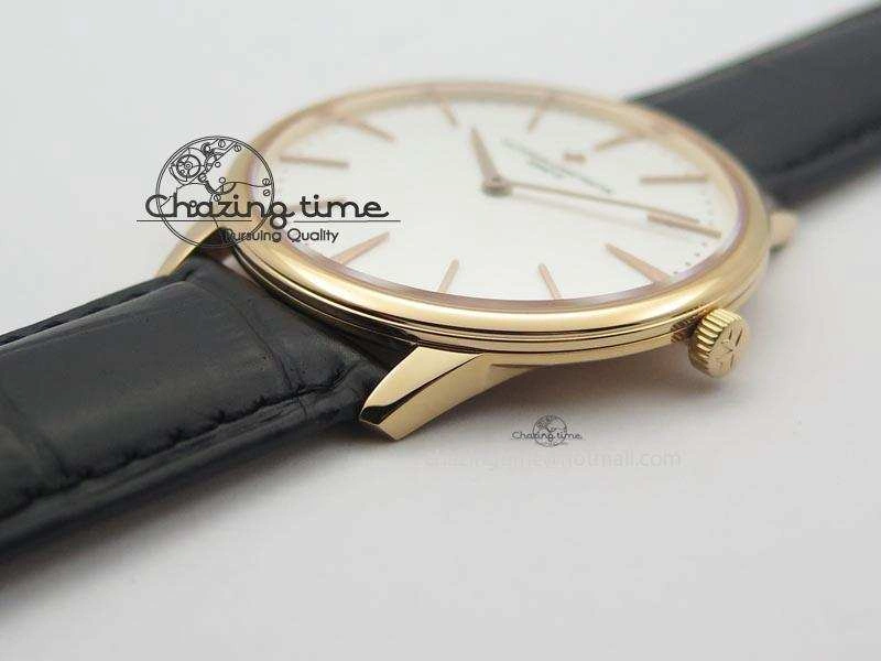 Patrimony RG Best Edition White Dial On Black Leather Strap Swiss Ref.7045