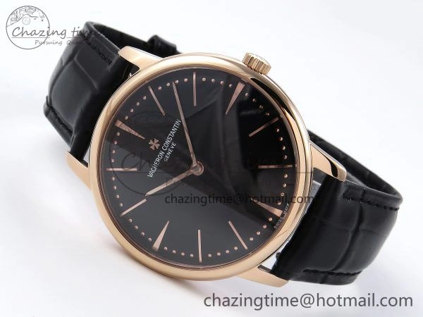 Patrimony RG KZF Best Edition Black Dial on Black Leather Strap MIYOTA 9015