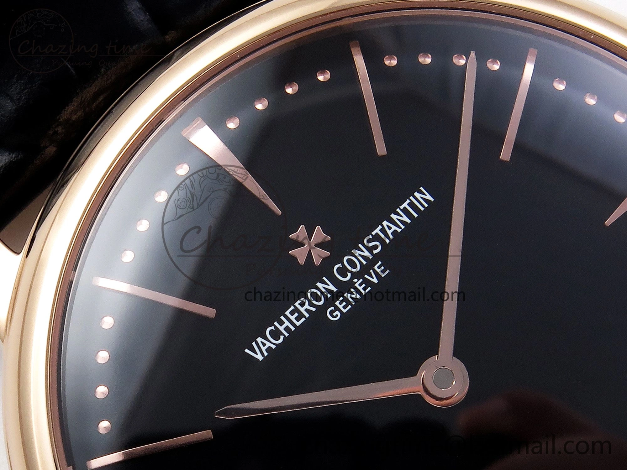Patrimony RG KZF Best Edition Black Dial on Black Leather Strap MIYOTA 9015