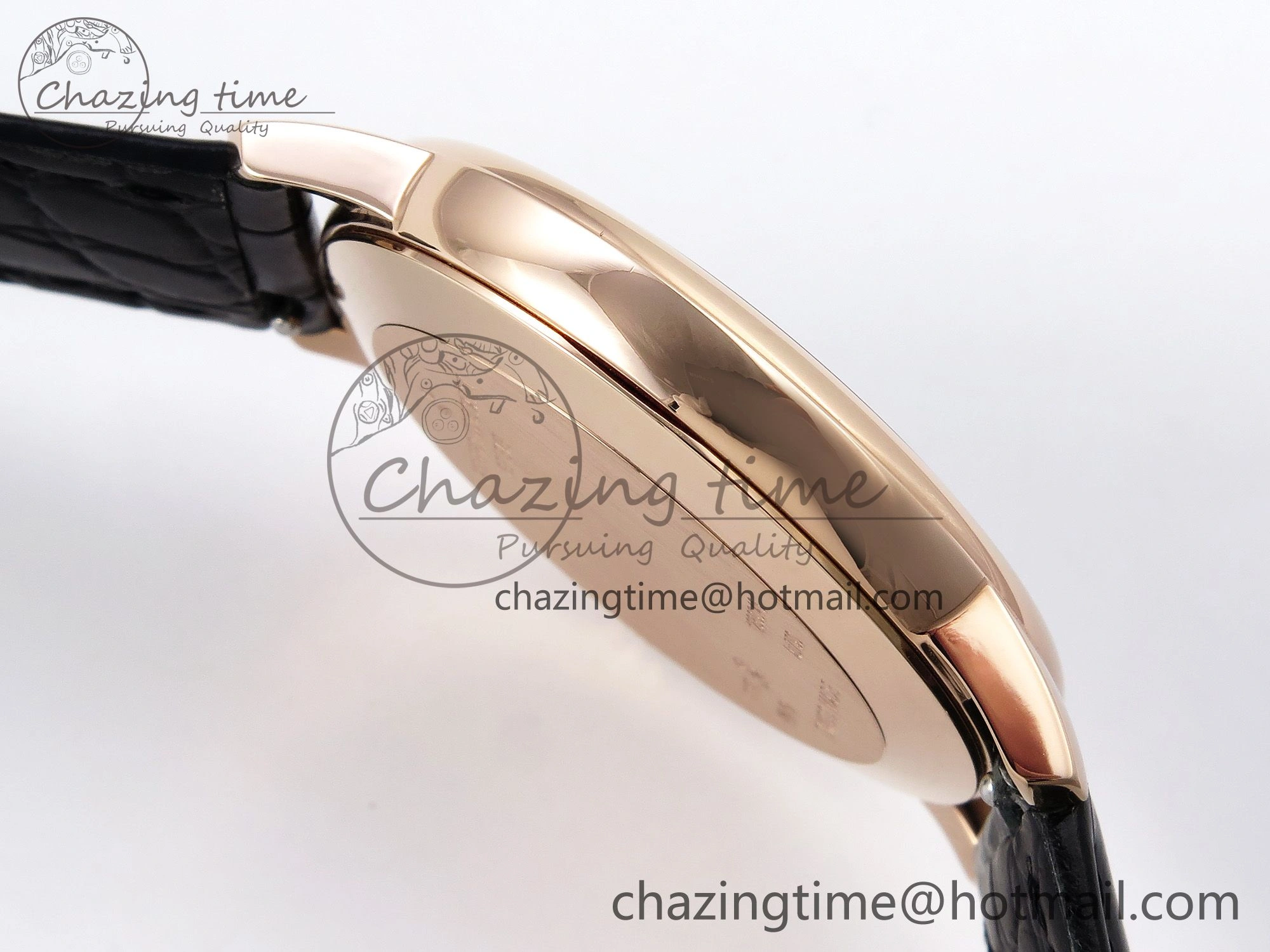 Patrimony RG KZF Best Edition Black Dial on Black Leather Strap MIYOTA 9015