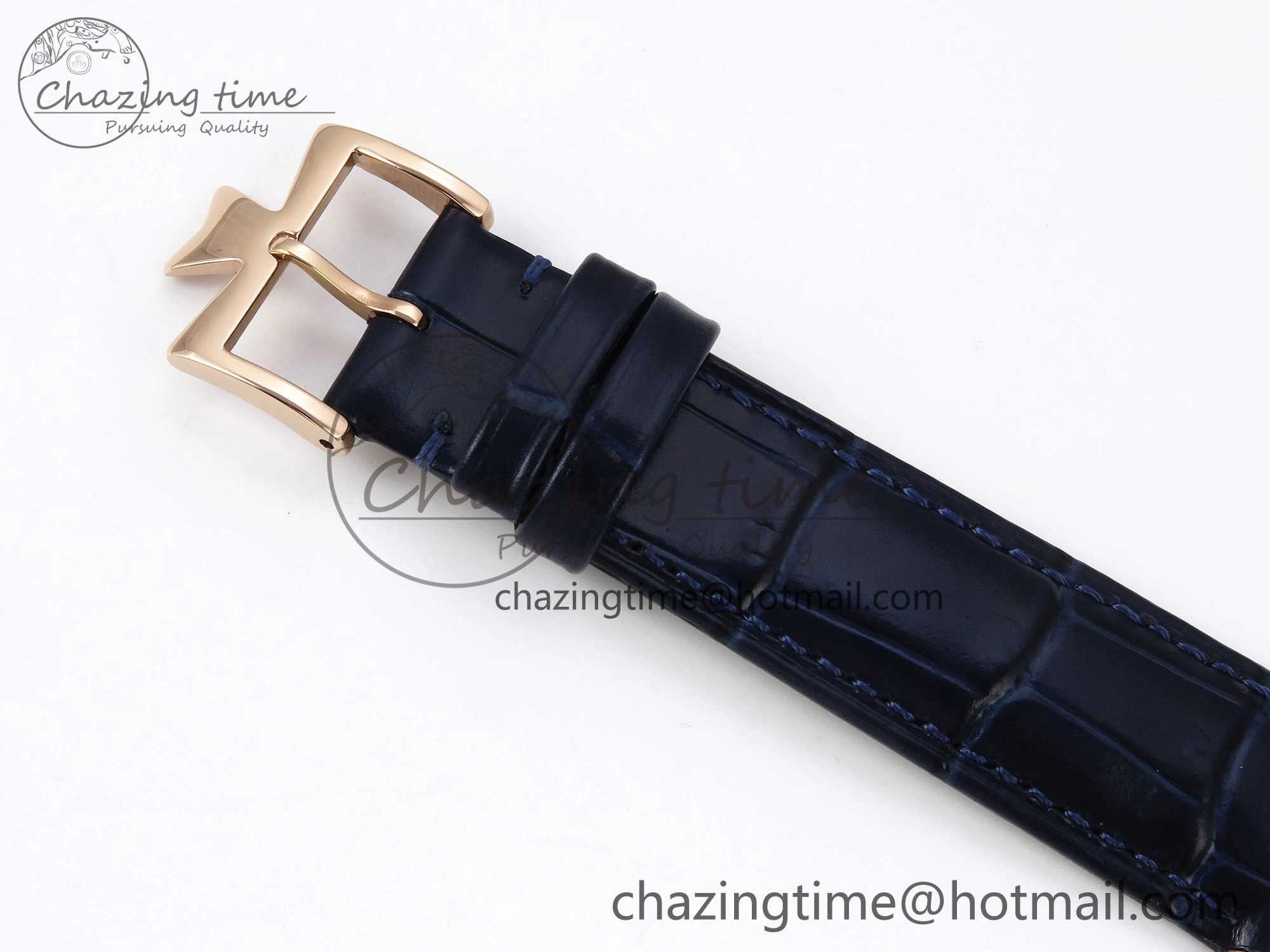 Patrimony RG KZF Best Edition Blue Dial on Blue Leather Strap MIYOTA 9015