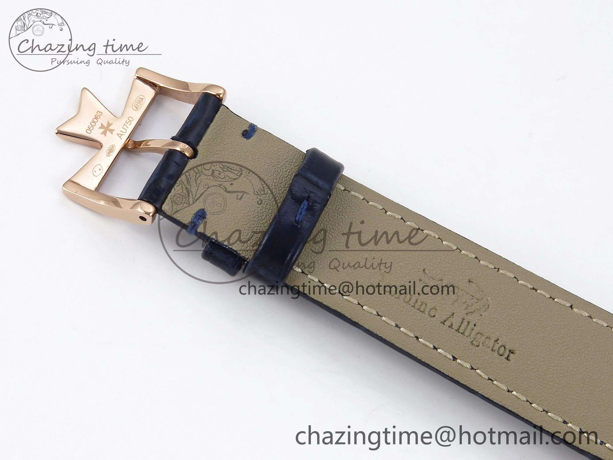 Patrimony RG KZF Best Edition Blue Dial on Blue Leather Strap MIYOTA 9015
