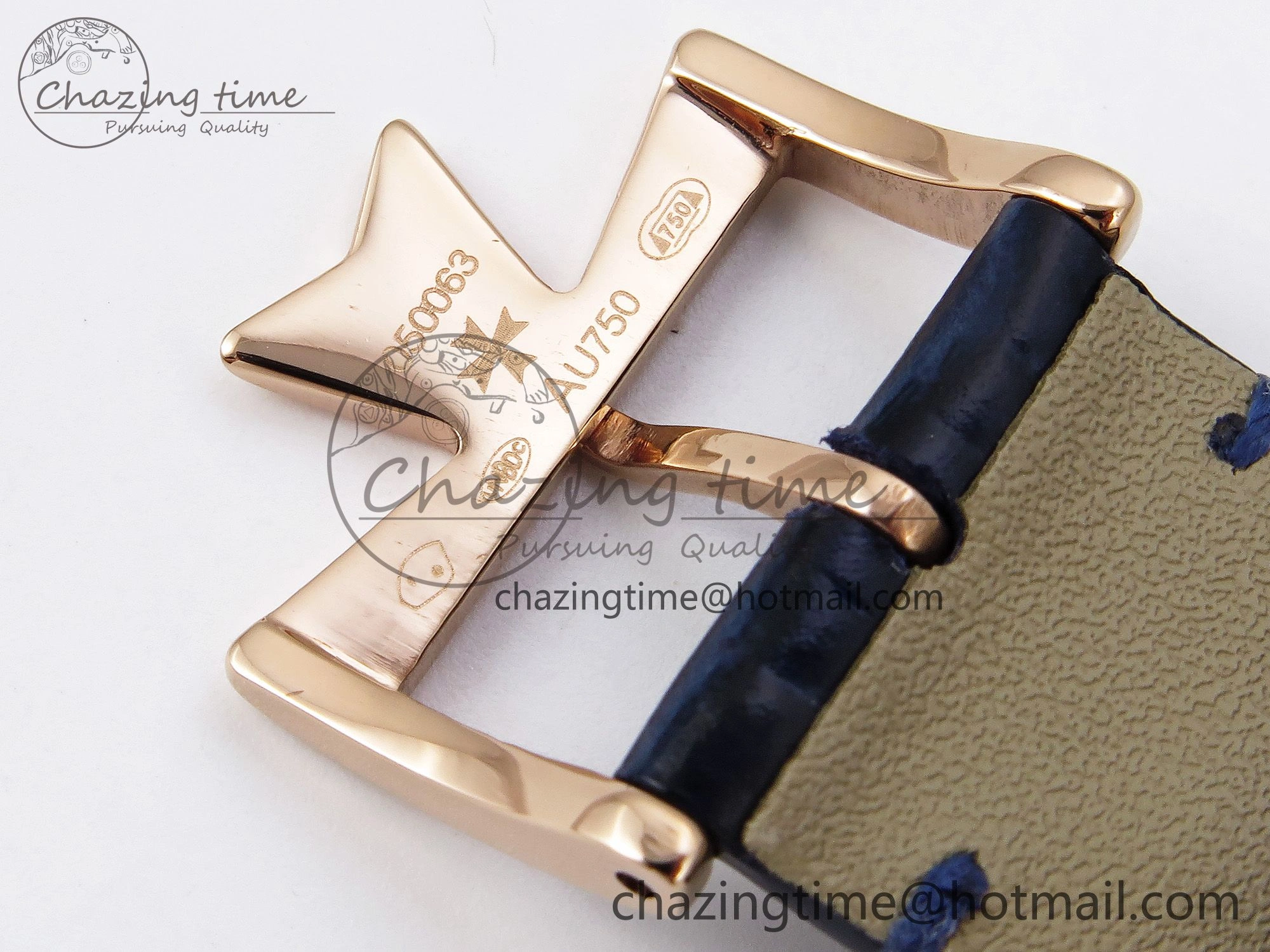 Patrimony RG KZF Best Edition Blue Dial on Blue Leather Strap MIYOTA 9015