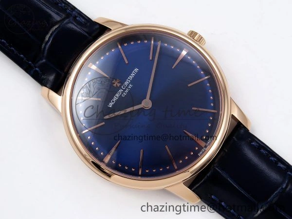 Patrimony RG KZF Best Edition Blue Dial on Blue Leather Strap MIYOTA 9015