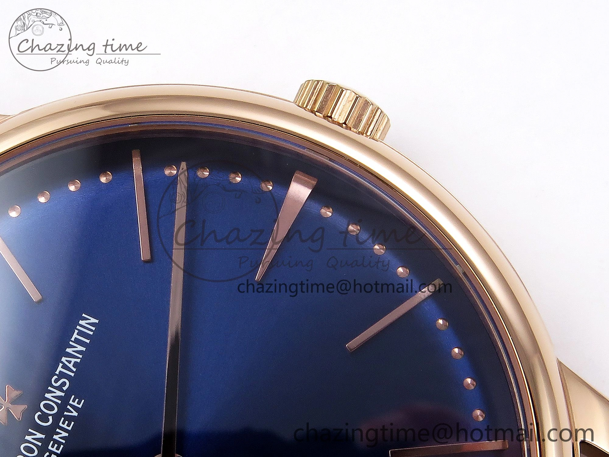 Patrimony RG KZF Best Edition Blue Dial on Blue Leather Strap MIYOTA 9015