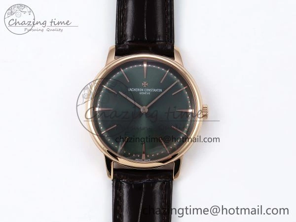 Patrimony RG KZF Best Edition Green Dial on Brown Leather Strap MIYOTA 9015