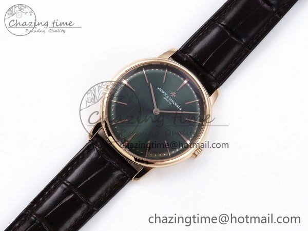 Patrimony RG KZF Best Edition Green Dial on Brown Leather Strap MIYOTA 9015