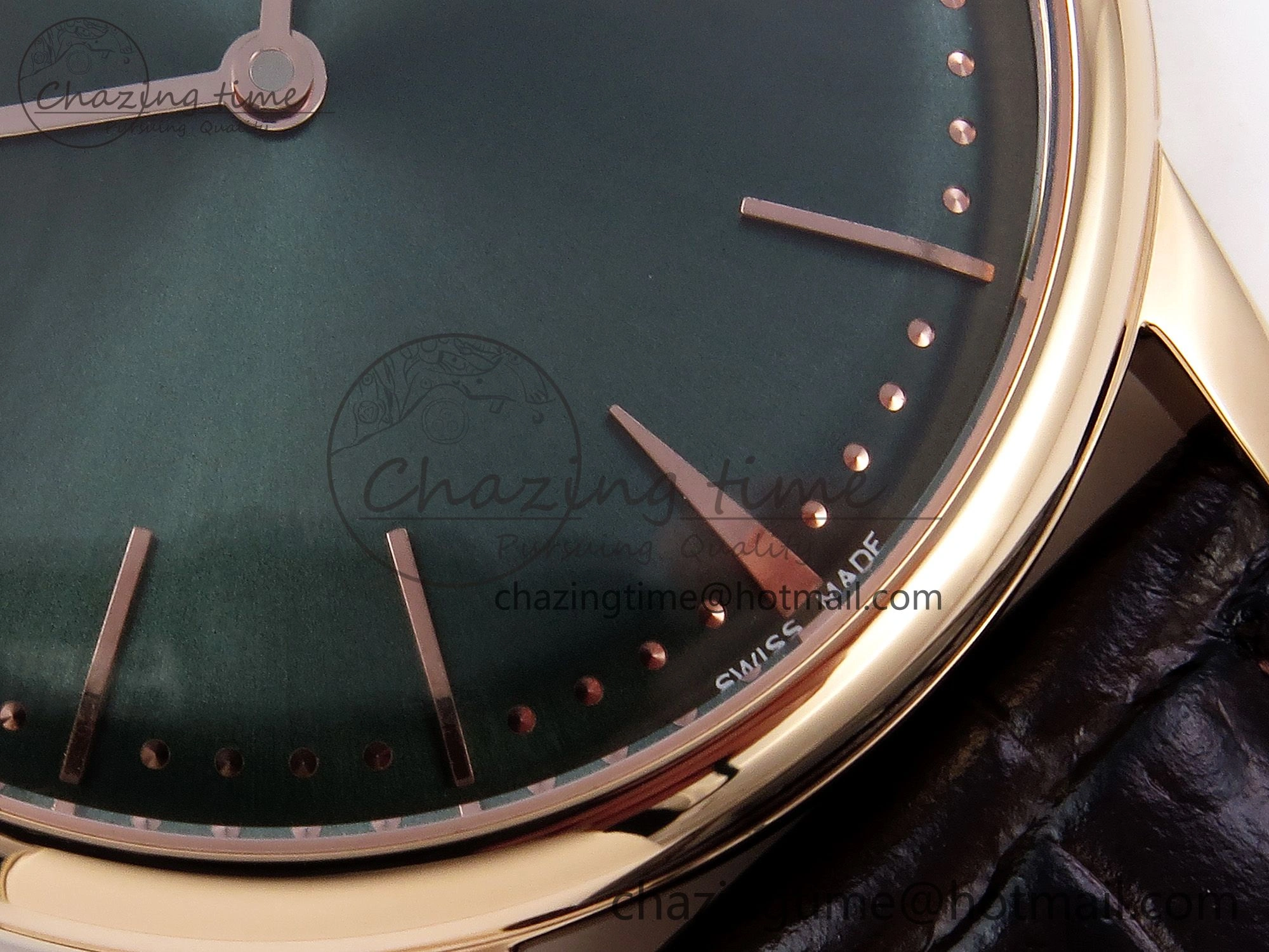 Patrimony RG KZF Best Edition Green Dial on Brown Leather Strap MIYOTA 9015