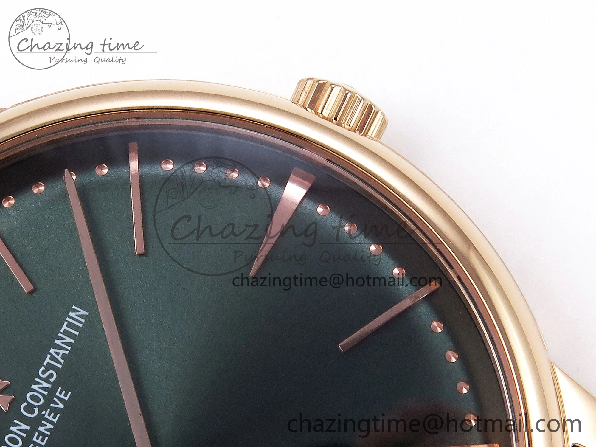 Patrimony RG KZF Best Edition Green Dial on Brown Leather Strap MIYOTA 9015