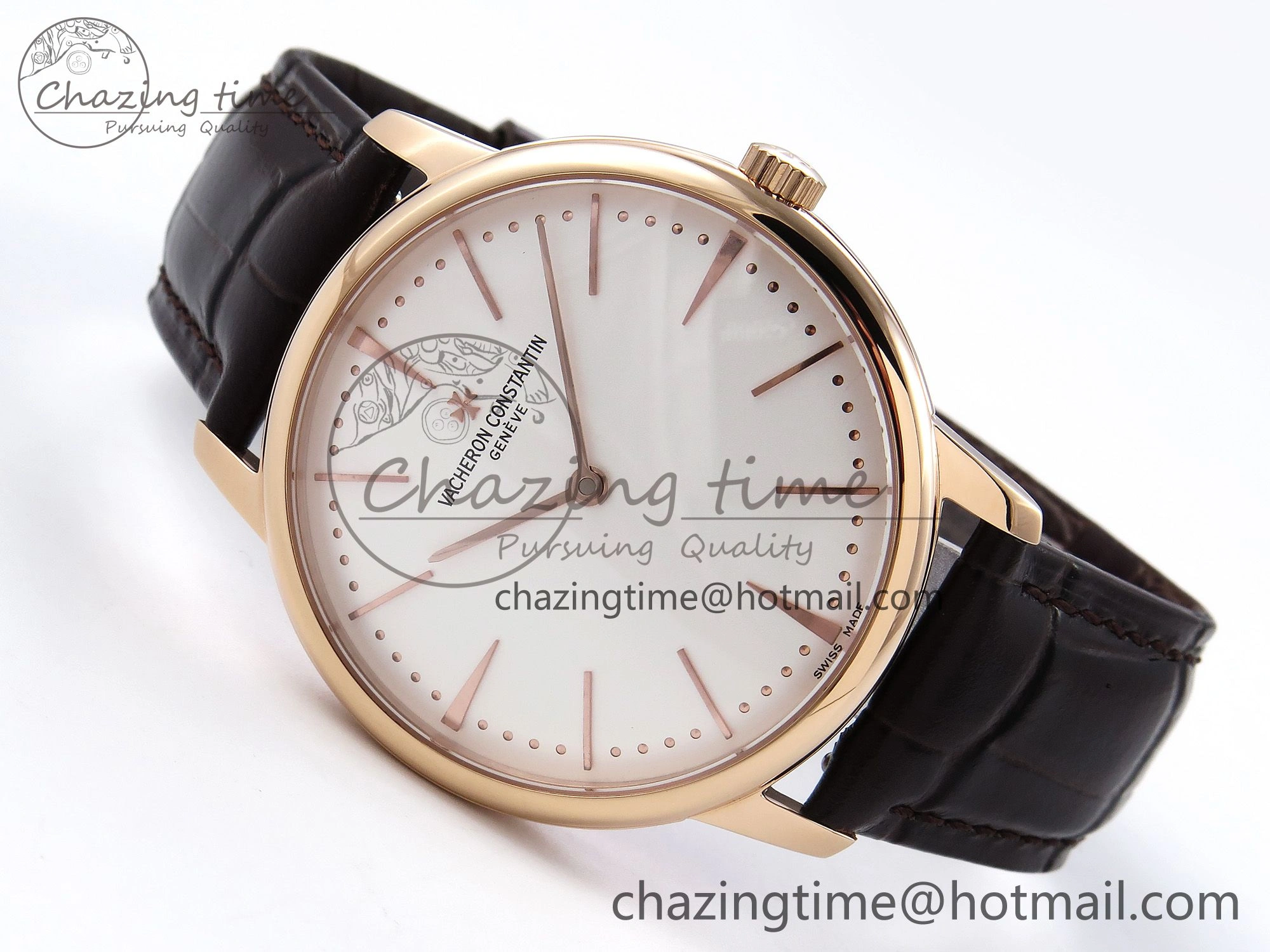 Patrimony RG KZF Best Edition White Dial on Brown Leather Strap MIYOTA 9015