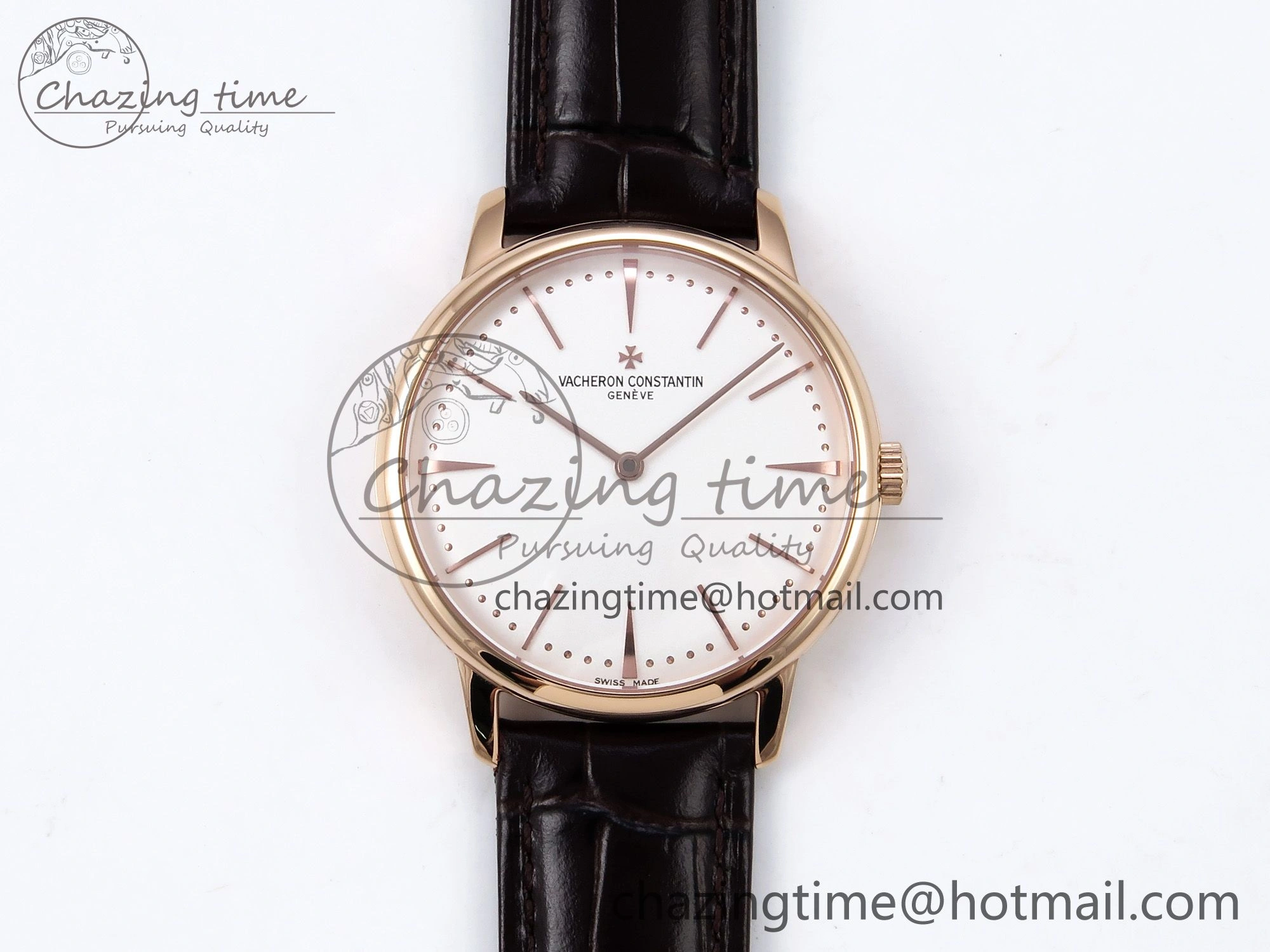 Patrimony RG KZF Best Edition White Dial on Brown Leather Strap MIYOTA 9015