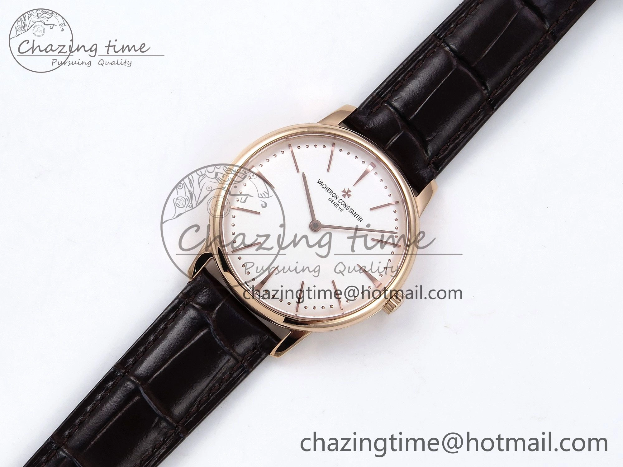 Patrimony RG KZF Best Edition White Dial on Brown Leather Strap MIYOTA 9015