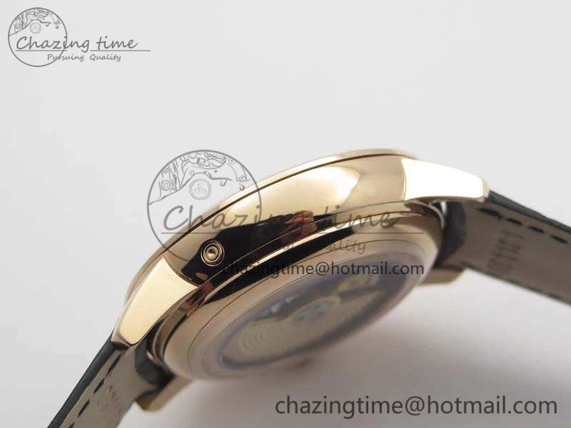 Patrimony Retrograde Date MoonPhase RG GS Best Edition Black Dial On Leather Strap A2460