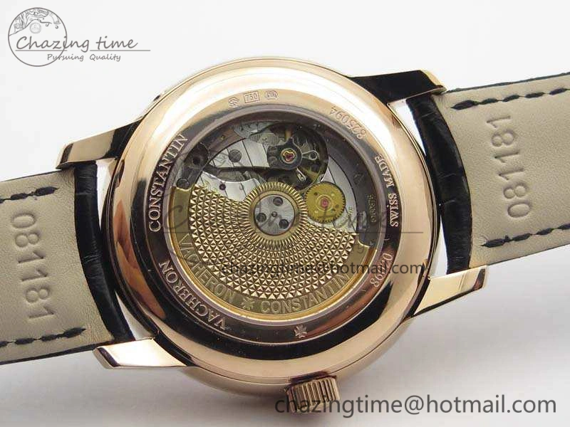 Patrimony Retrograde Date MoonPhase RG GS Best Edition Black Dial On Leather Strap A2460