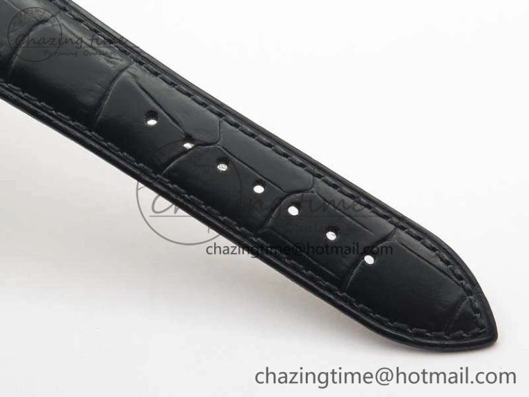 Patrimony Retrograde Date MoonPhase RG GS Best Edition Black Dial On Leather Strap A2460