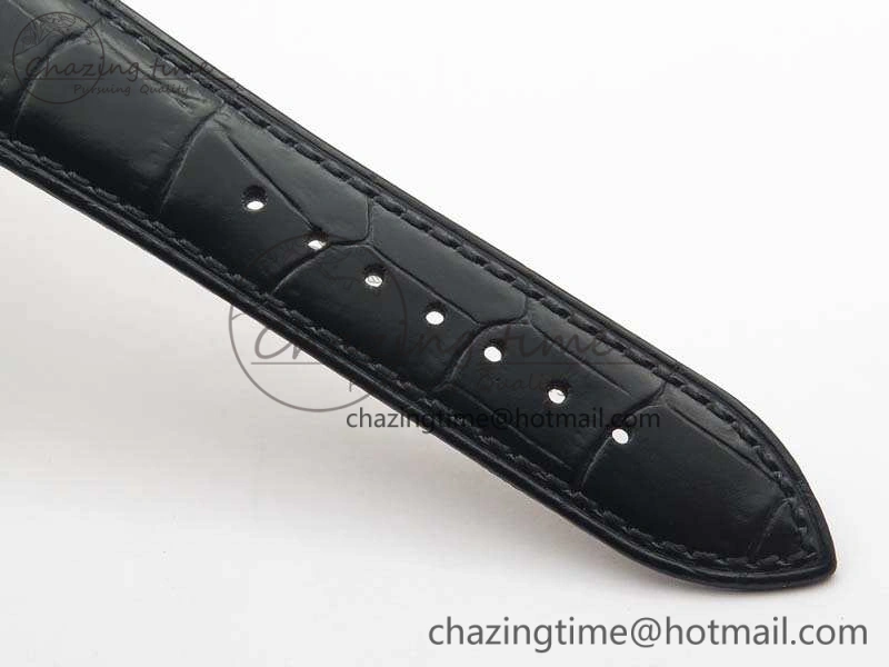 Patrimony Retrograde Date MoonPhase RG GS Best Edition Black Dial On Leather Strap A2460