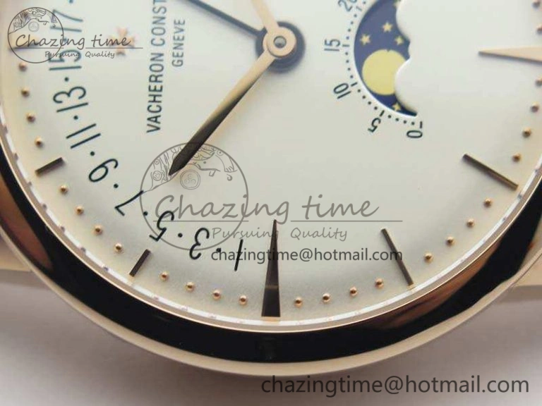 Patrimony Retrograde Date MoonPhase RG GS Best Edition White Dial On Leather Strap A2460