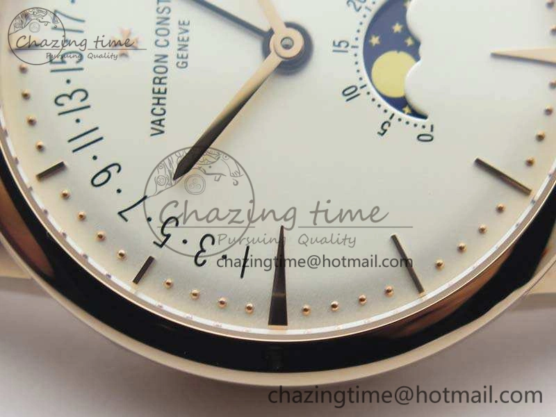 Patrimony Retrograde Date MoonPhase RG GS Best Edition White Dial On Leather Strap A2460