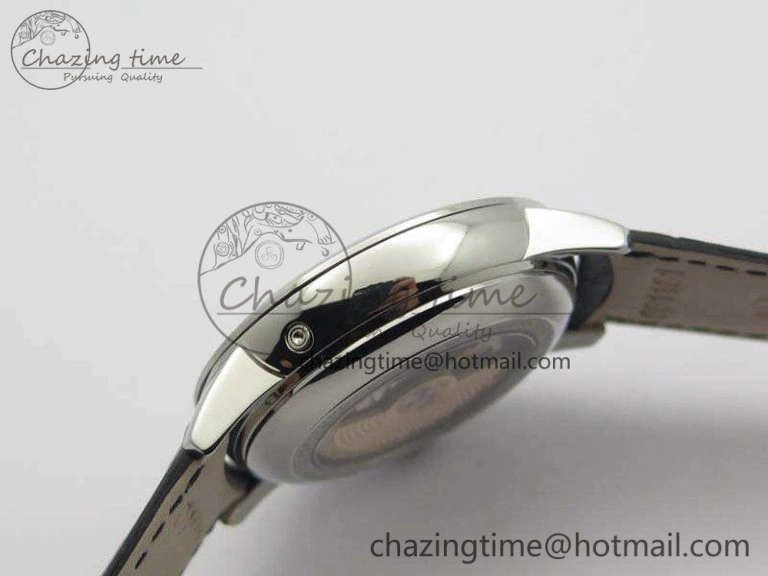Patrimony Retrograde Date MoonPhase SS GS Best Edition White Dial On Leather Strap A2460