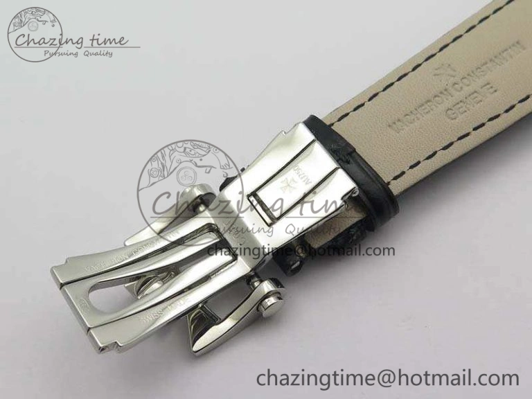 Patrimony Retrograde Date MoonPhase SS GS Best Edition White Dial On Leather Strap A2460