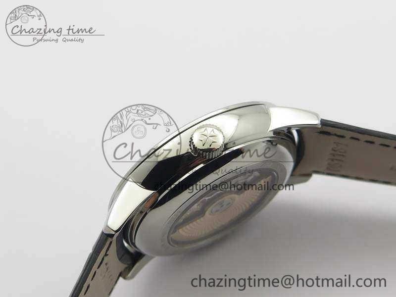 Patrimony Retrograde Date MoonPhase SS GS Best Edition White Dial On Leather Strap A2460