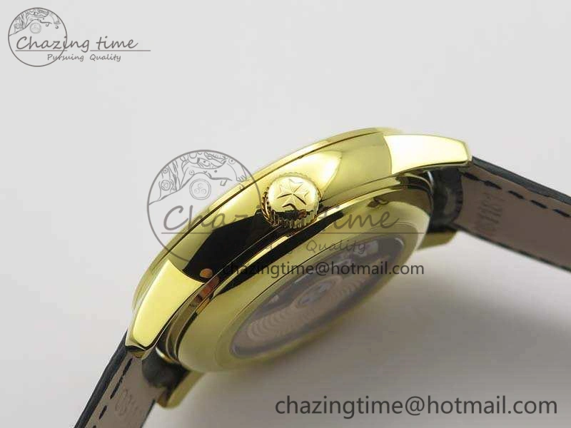 Patrimony Retrograde Date MoonPhase YG GS Best Edition White Dial On Leather Strap A2460