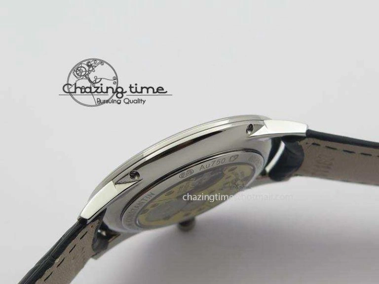 Patrimony SS Best Edition Gray Dial On Black Leather Strap Swiss Ref.7045