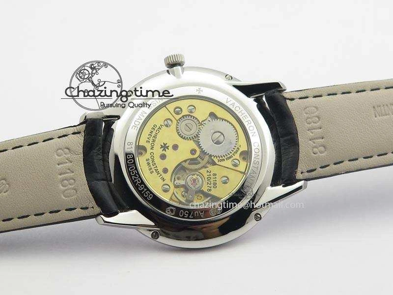 Patrimony SS Best Edition Gray Dial On Black Leather Strap Swiss Ref.7045