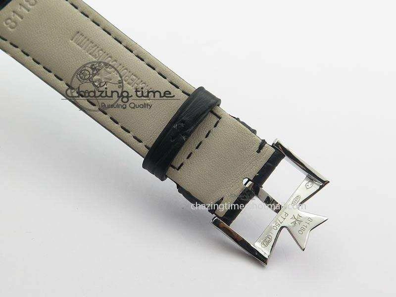 Patrimony SS Best Edition Gray Dial On Black Leather Strap Swiss Ref.7045