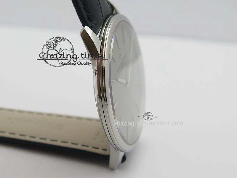 Patrimony SS Best Edition Gray Dial On Black Leather Strap Swiss Ref.7045