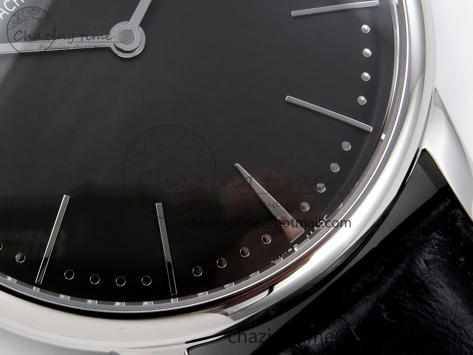 Patrimony SS KZF Best Edition Gray Dial on Black Leather Strap MIYOTA 9015