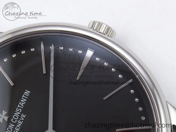 Patrimony SS KZF Best Edition Gray Dial on Black Leather Strap MIYOTA 9015