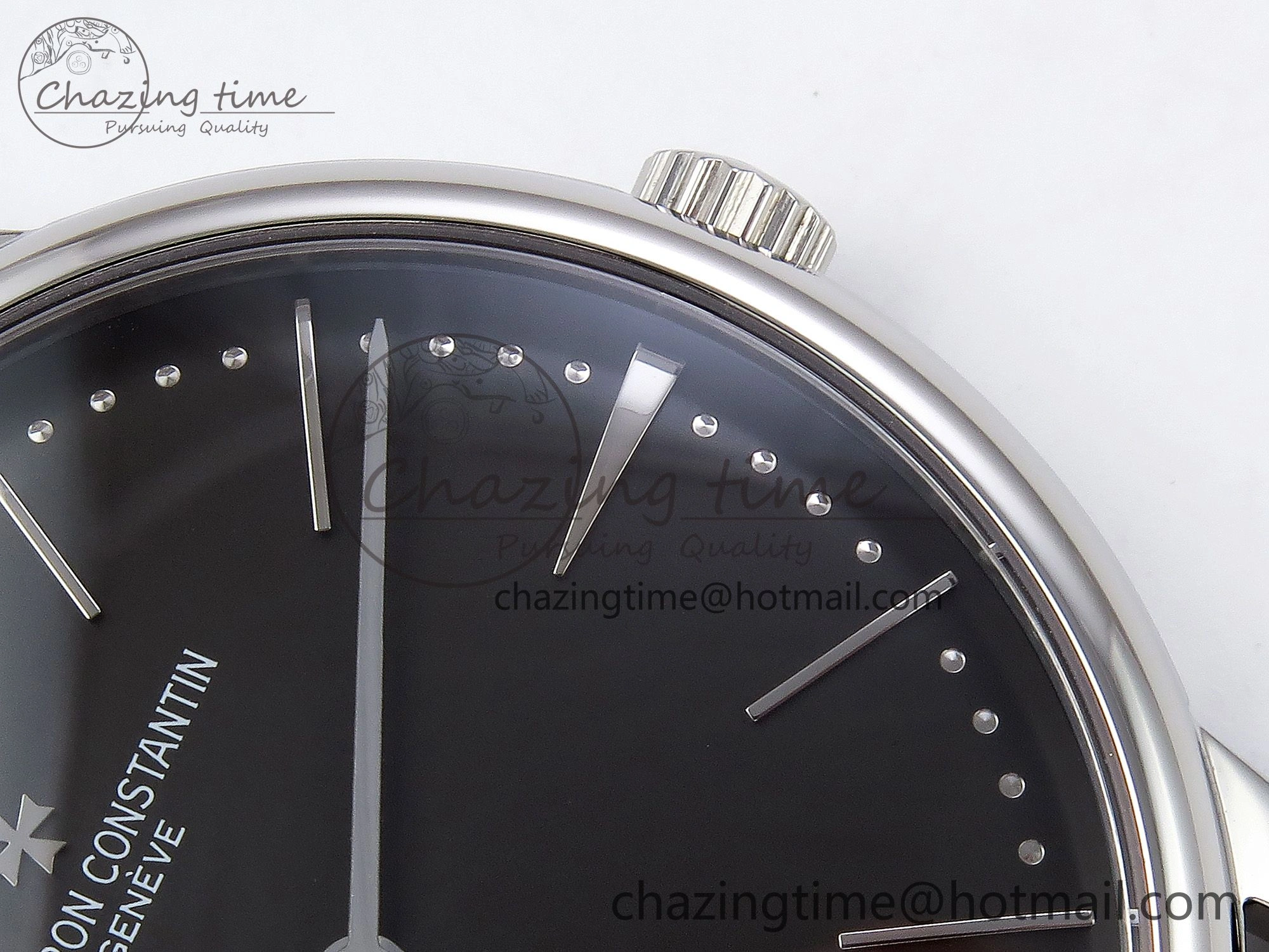 Patrimony SS KZF Best Edition Gray Dial on Black Leather Strap MIYOTA 9015