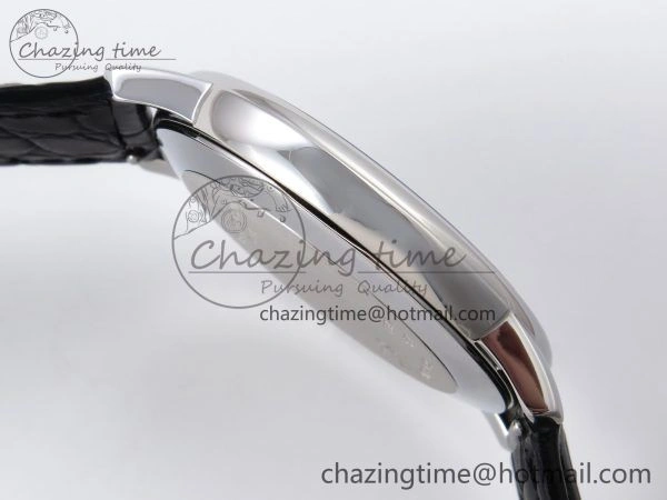 Patrimony SS KZF Best Edition Gray Dial on Black Leather Strap MIYOTA 9015