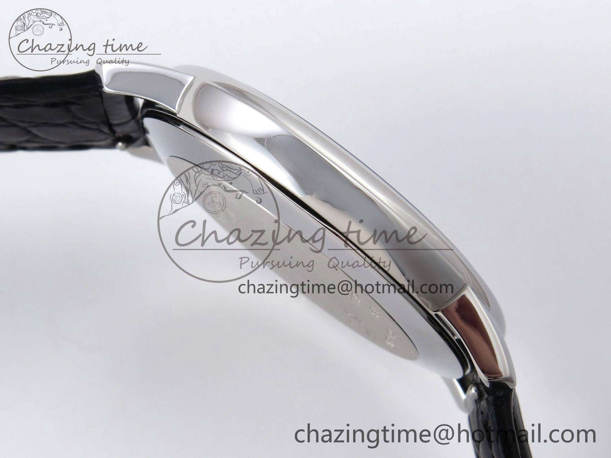 Patrimony SS KZF Best Edition Gray Dial on Black Leather Strap MIYOTA 9015
