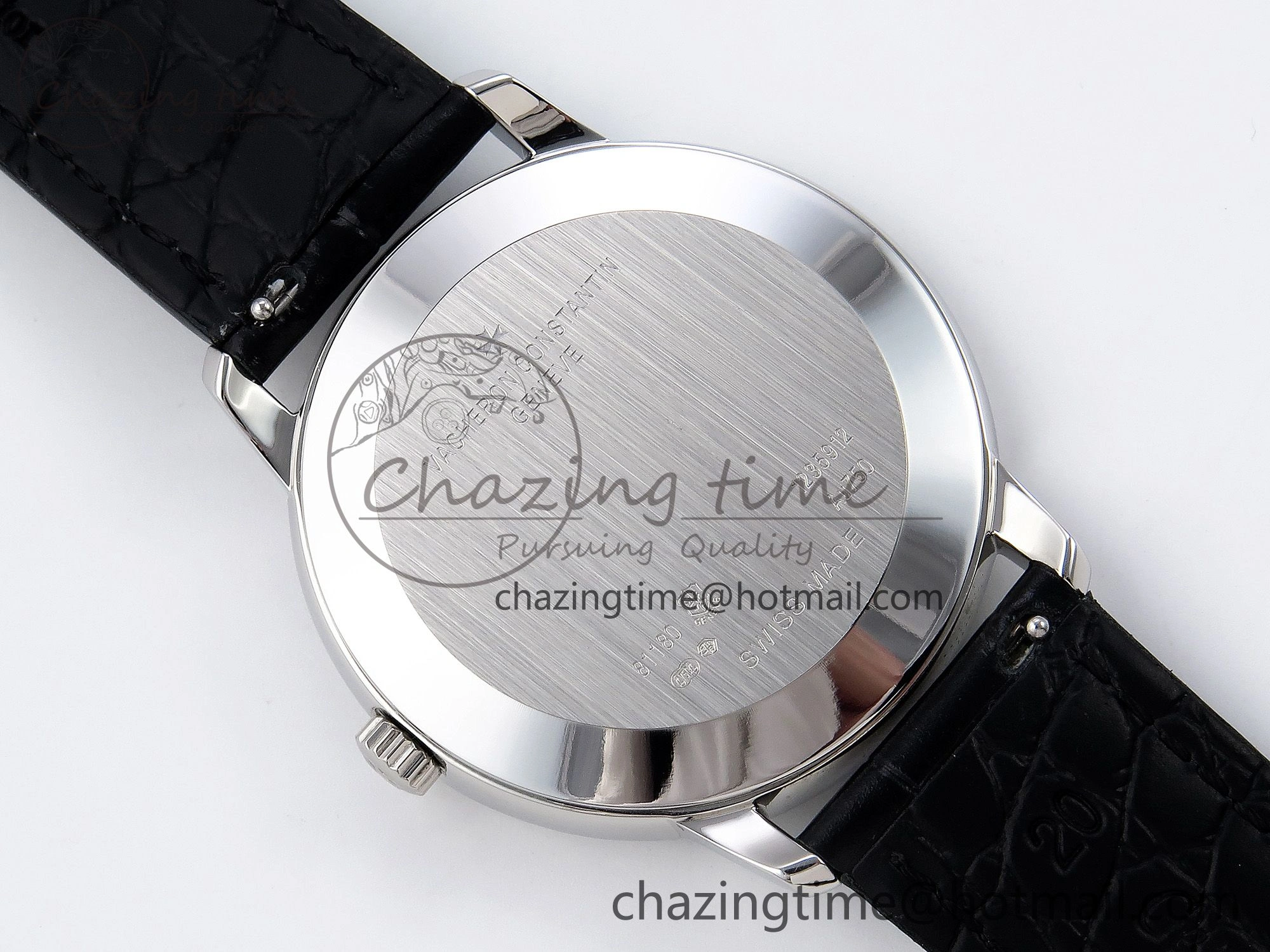 Patrimony SS KZF Best Edition Green Dial on Black Leather Strap MIYOTA 9015