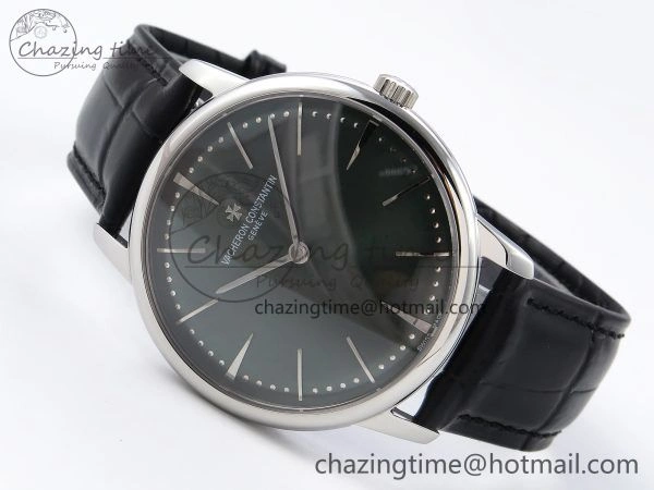 Patrimony SS KZF Best Edition Green Dial on Black Leather Strap MIYOTA 9015