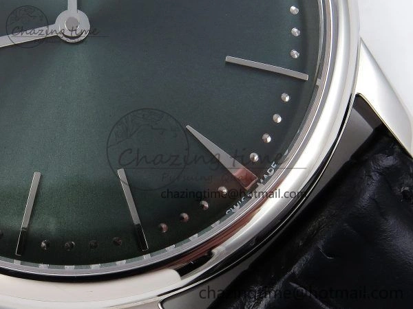 Patrimony SS KZF Best Edition Green Dial on Black Leather Strap MIYOTA 9015