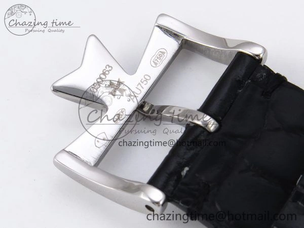 Patrimony SS KZF Best Edition White Dial on Black Leather Strap MIYOTA 9015