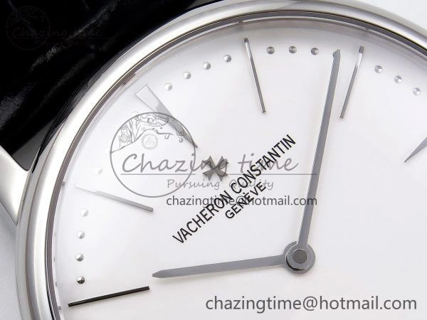 Patrimony SS KZF Best Edition White Dial on Black Leather Strap MIYOTA 9015