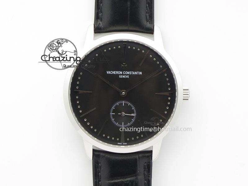 Patrimony SS MK Maker Best Edition Black Dial On Black Leather Strap Sec@6