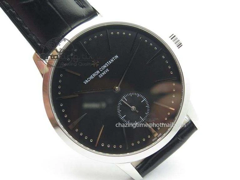 Patrimony SS MK Maker Best Edition Black Dial On Black Leather Strap Sec@6