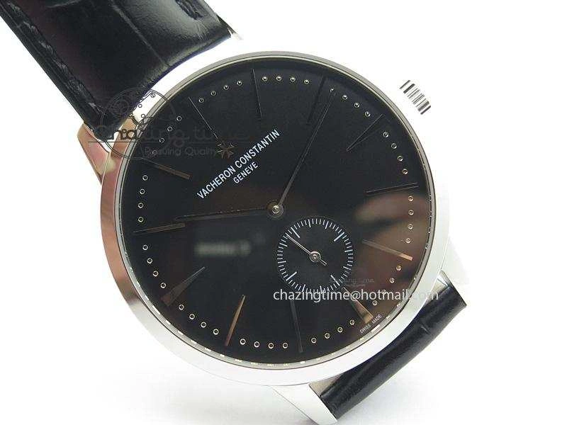 Patrimony SS MK Maker Best Edition Black Dial On Black Leather Strap Sec@6