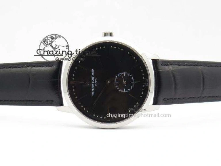 Patrimony SS MK Maker Best Edition Black Dial On Black Leather Strap Sec@6