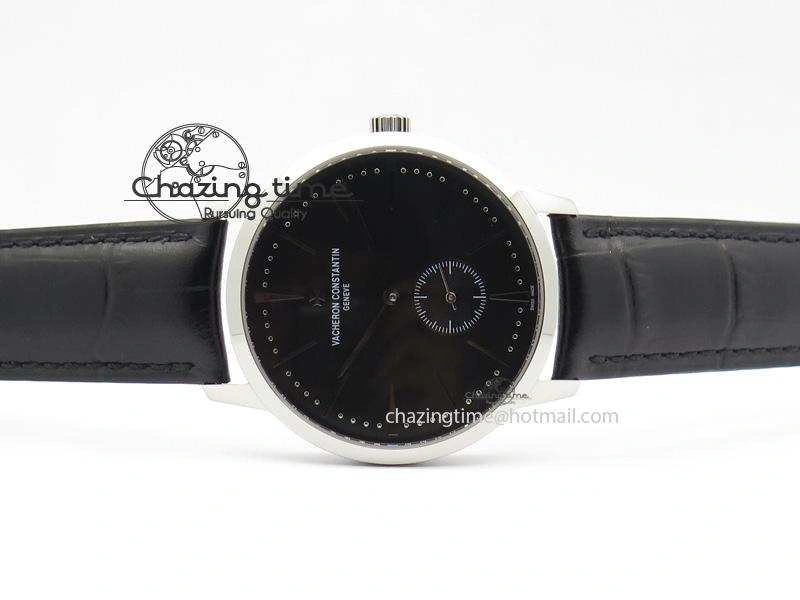 Patrimony SS MK Maker Best Edition Black Dial On Black Leather Strap Sec@6
